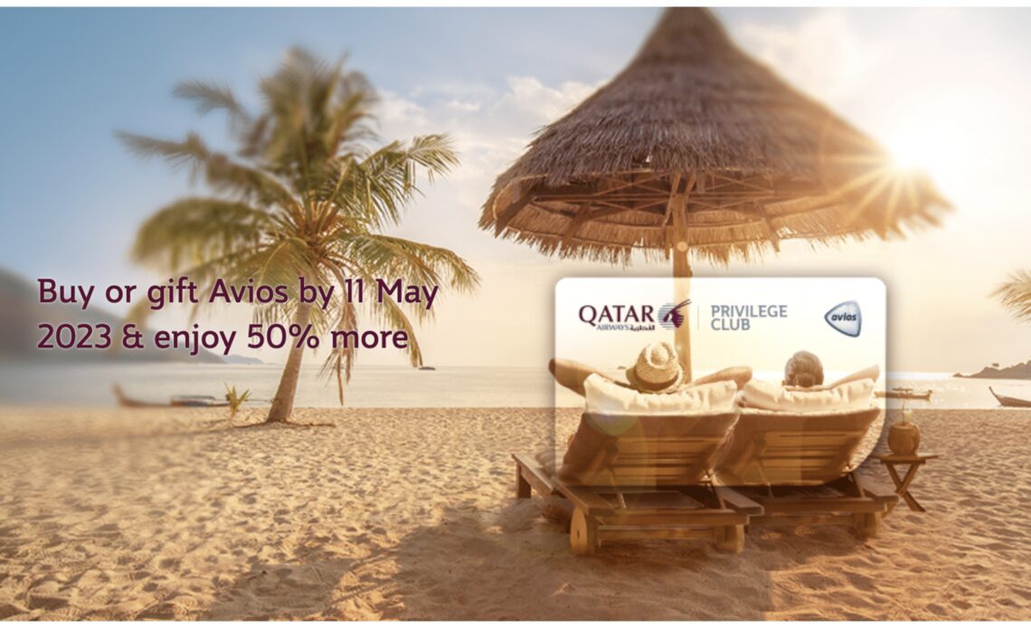 Buy Qatar Airways Avios with a 50% Bonus