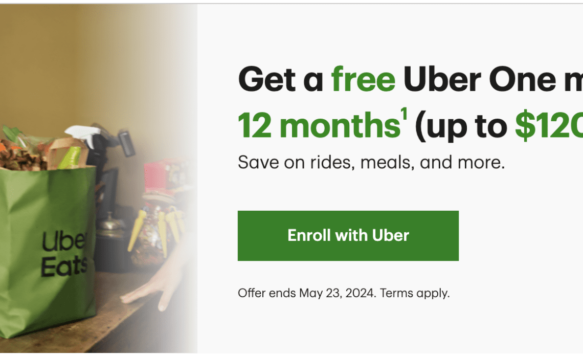 Free Uber One Membership with TD Rewards Credit Cards