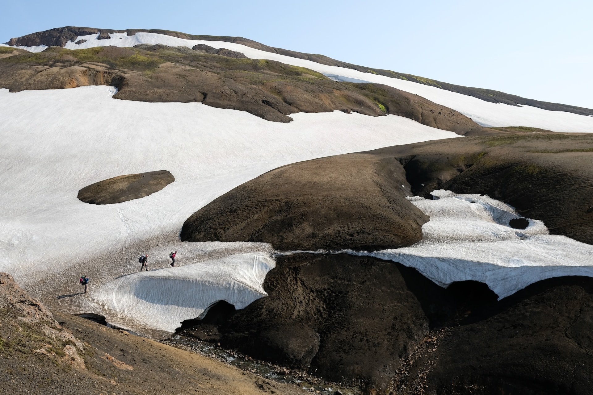 Hiking the Laugavegur trail in Iceland. UK residents should consider getting the GHIC card before traveling to Iceland. (photo: Romain Verkindt)