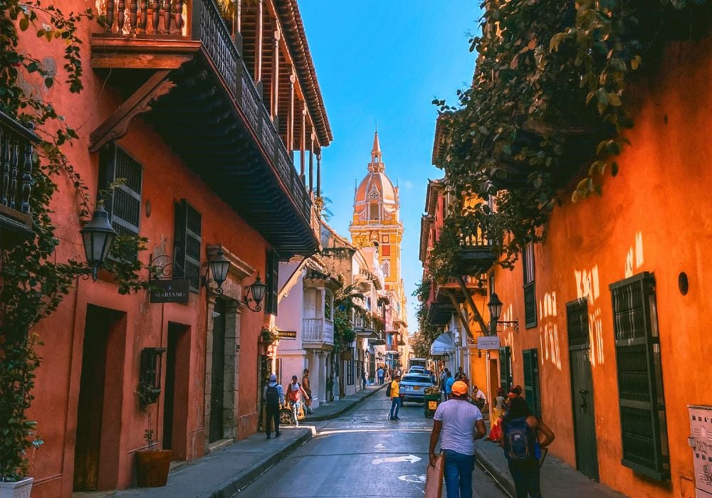 The vibrant streets of Cartagena in Colombia