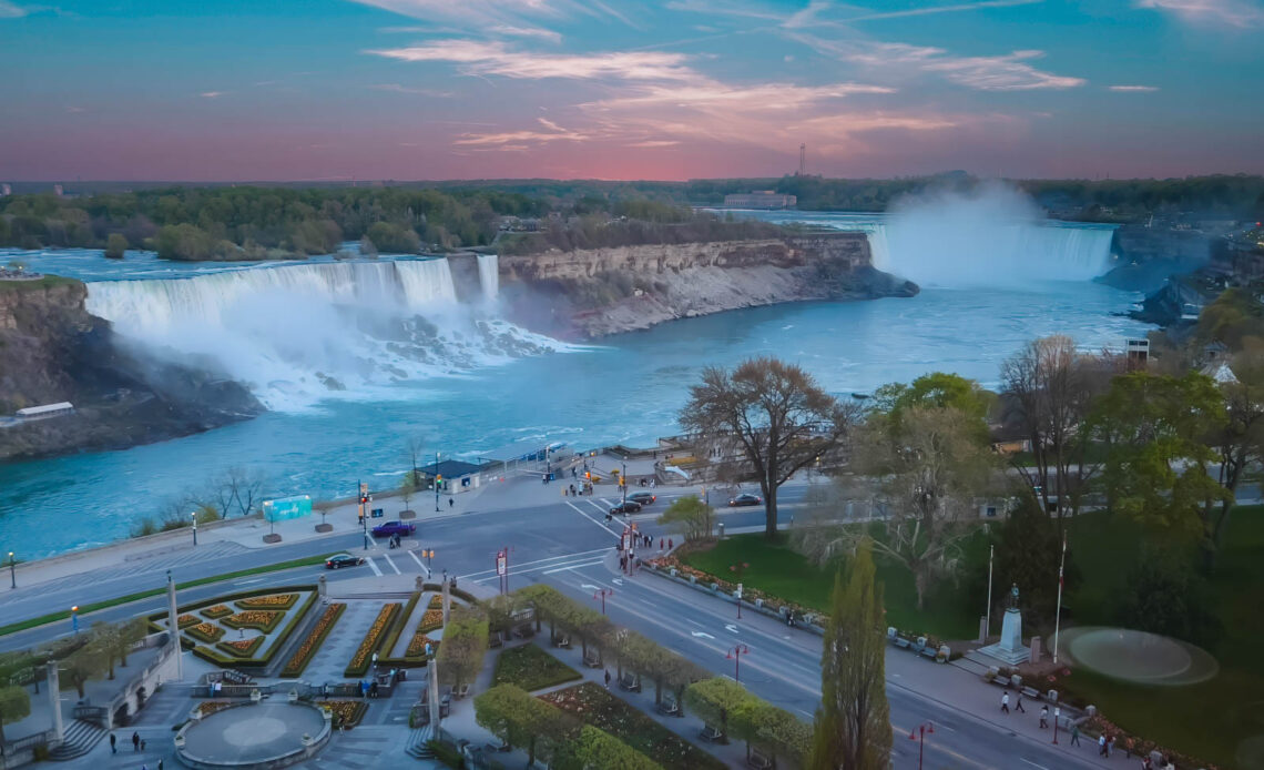 Top views of Niagara Falls