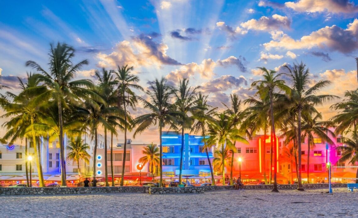 Sunset in Miami Beach