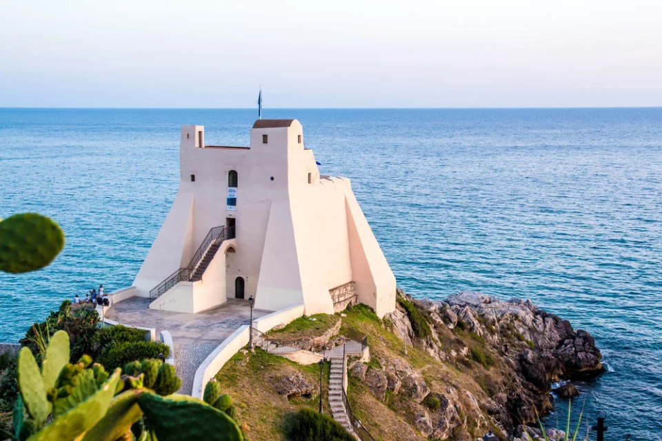 The "Torre Truglia" , a watchtower in Sperlonga, Italy