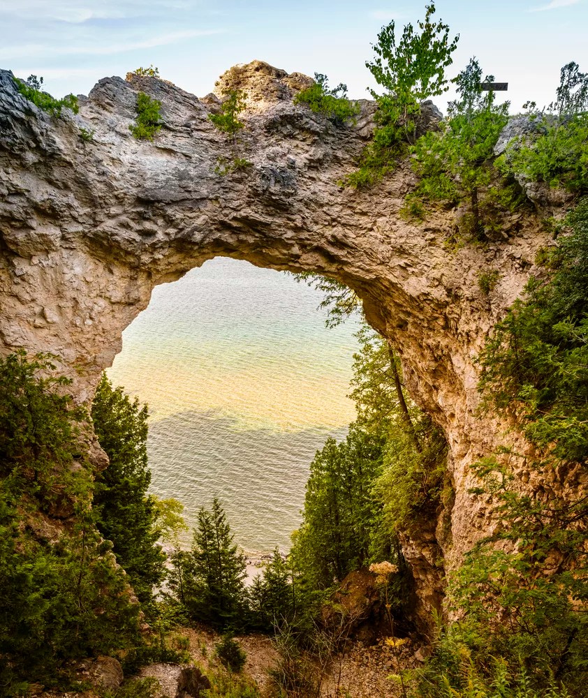 Arch Rock on Mackinac Island in Michigan