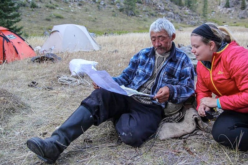 meeting the locals in Mongolia 