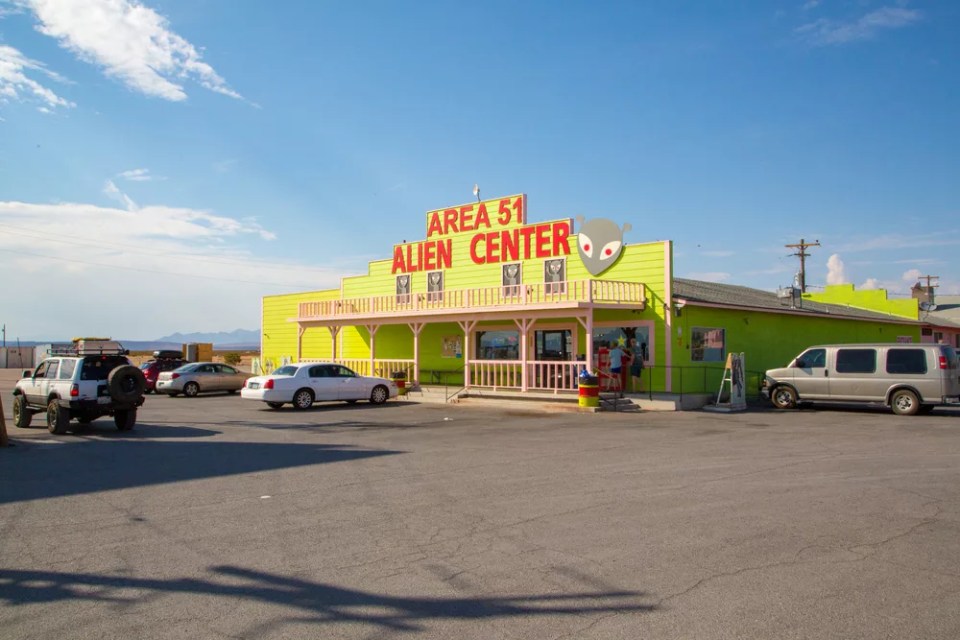 Area 51 Alien Center shop and gas station near death valley