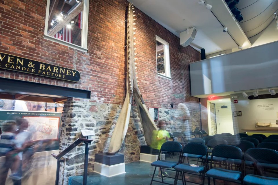 Nantucket, Massachusetts. Exhibition inside Nantucket Whaling Museum, a museum dedicated to the history of whaling