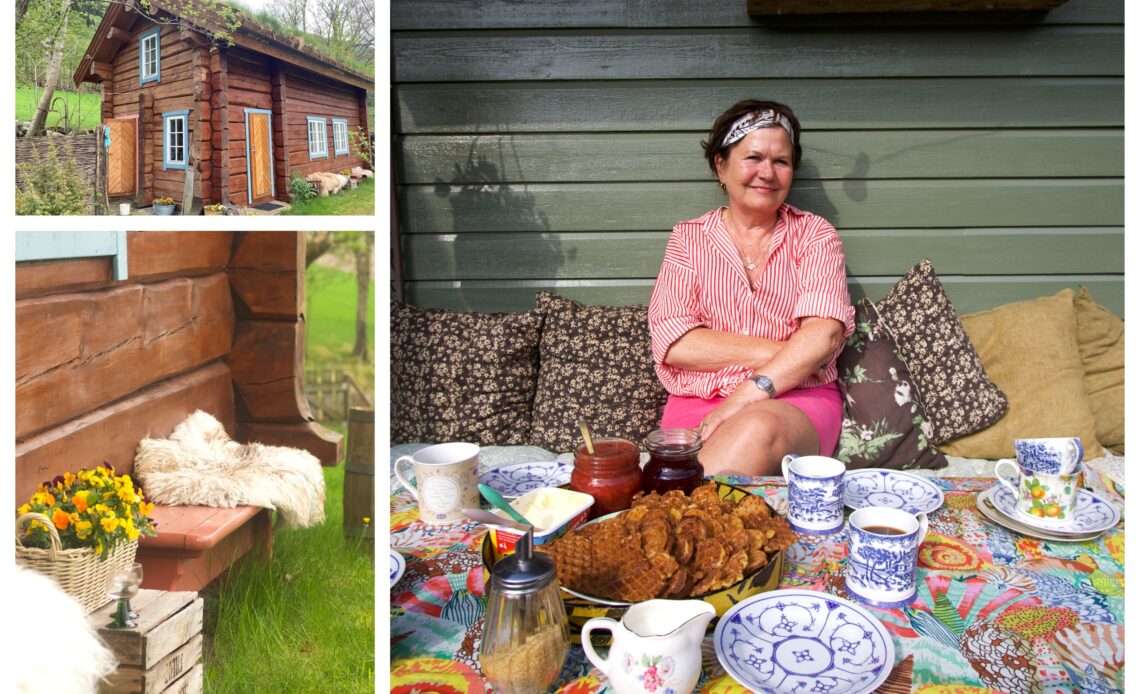 Cottage and traditional lunch in the Norwegian countryside