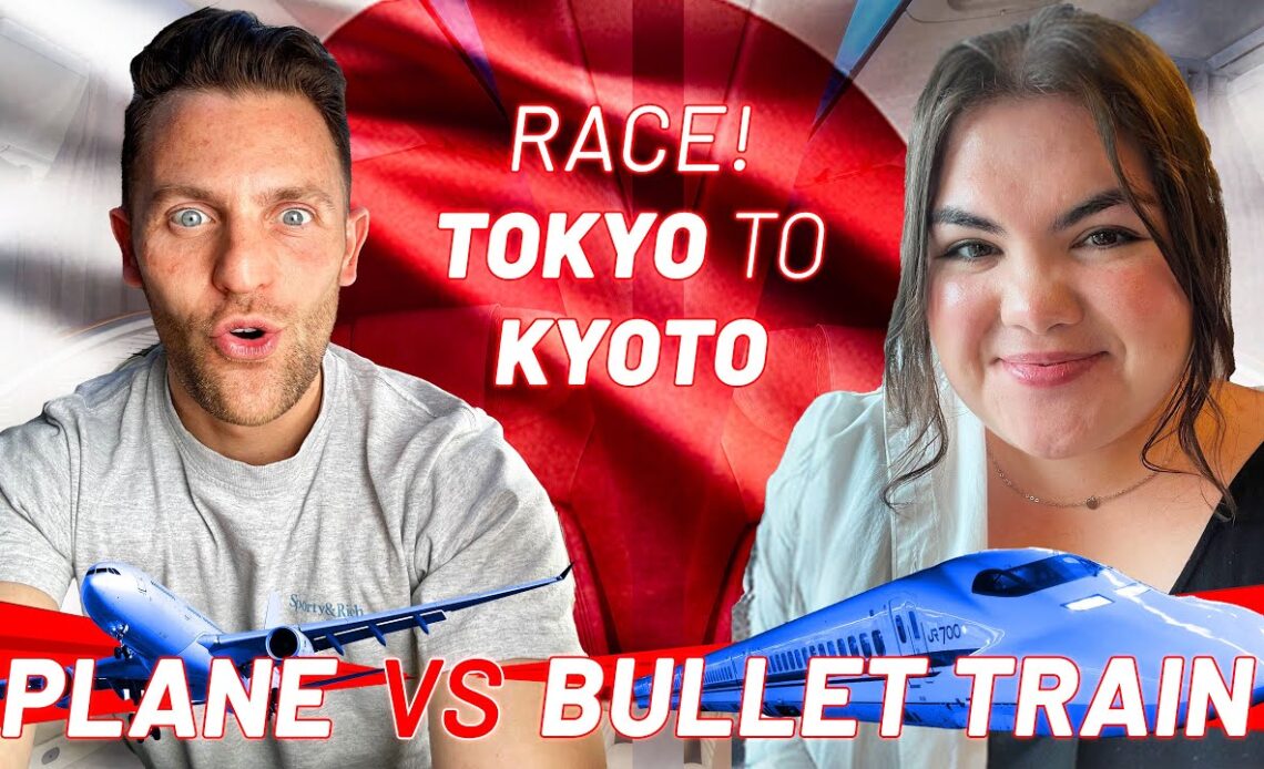 RACING from Tokyo to KYOTO | BULLET TRAIN (Shinkansen) vs PLANE (Japan Airlines)