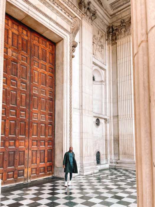 Outside St Pauls Cathedral London