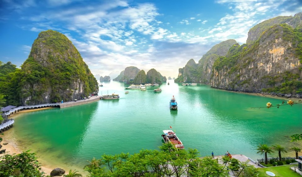 Halong Bay view from adove the Bo Hon Island