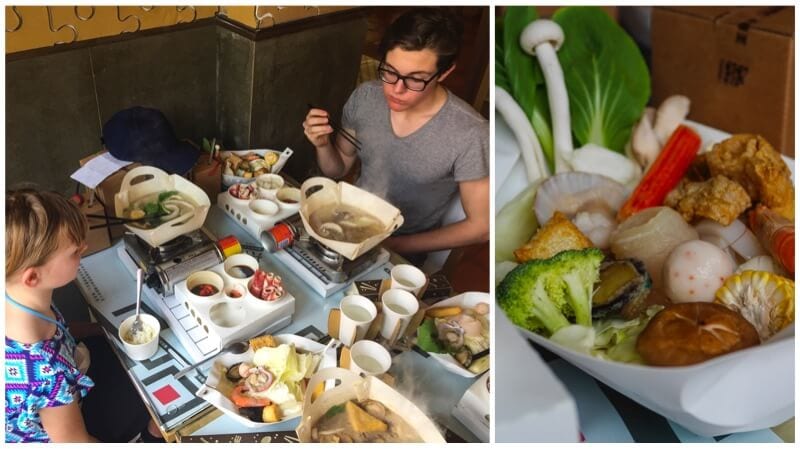 people eating food at tawianese restaurant