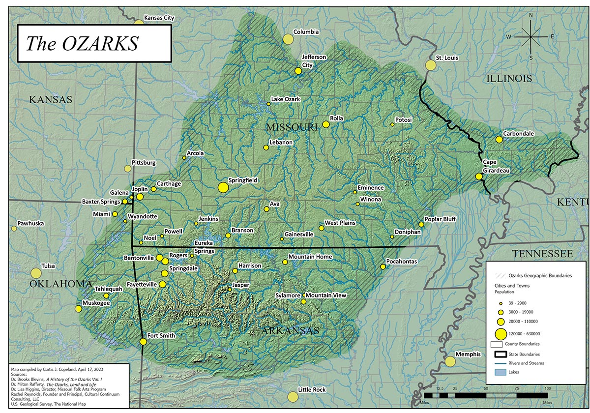 smithsonian map of the ozarks 