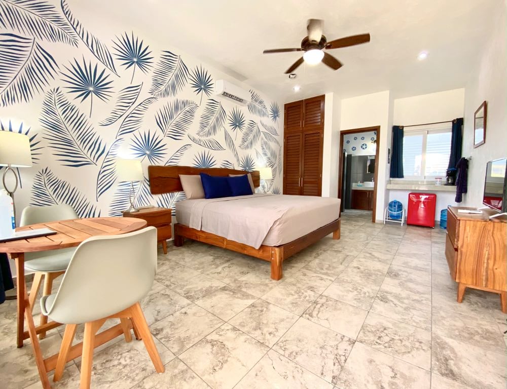 One of the rooms in Stingray Villa, where to stay in Cozumel Centro