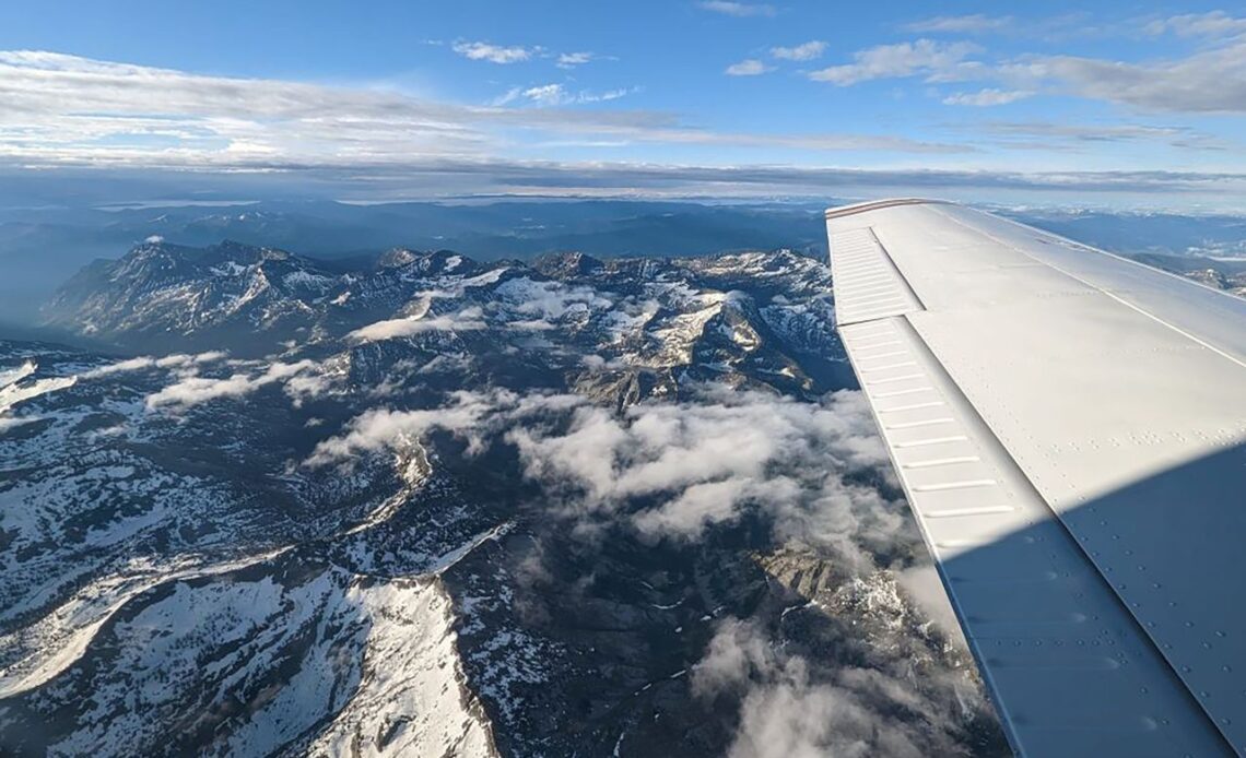 The pilots took in breathtaking views as they flew across the country in less than 48 hours.