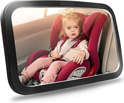 Shynerk Baby Car Mirror with Wide Crystal Clear View