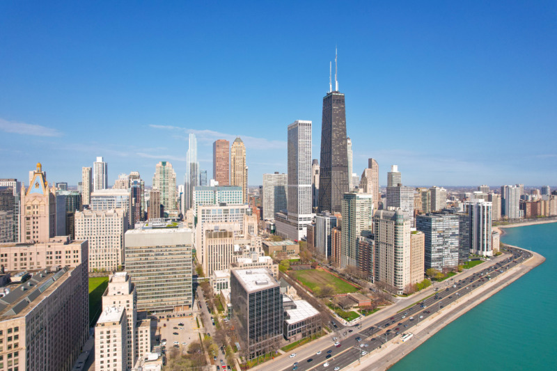 Aerial View of Gold Coast, Chicago