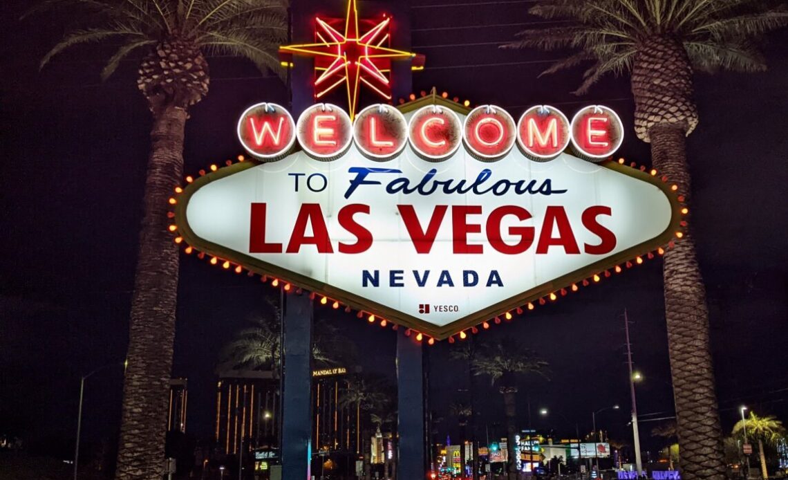 Las Vegas Welcome Sign at night