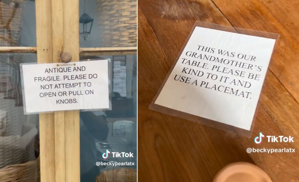 Airbnb hosts ridiculed for displaying rules across ‘every room and every surface’