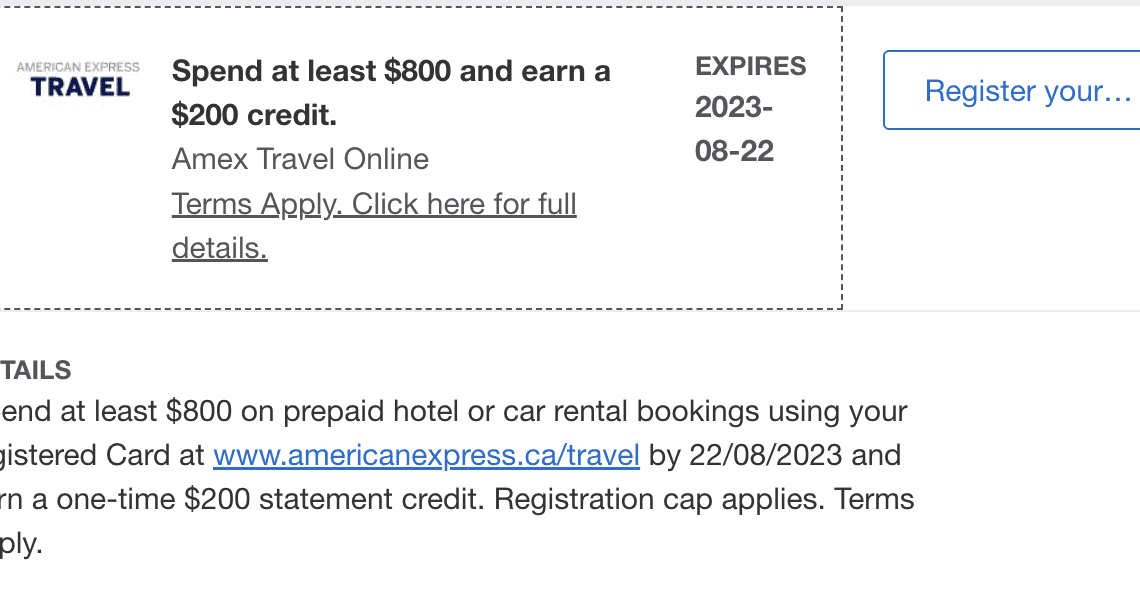 Amex Travel Amex Offers: $125–200 Statement Credits!