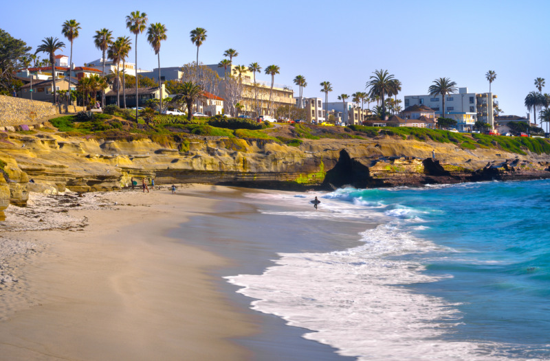 Shoreline in La Jolla San Diego