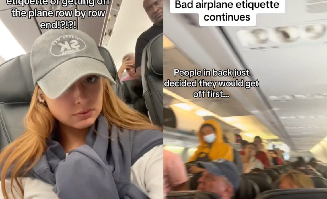 People are sharing photos of airline passengers who don’t exit by row: ‘Biggest pet peeve’