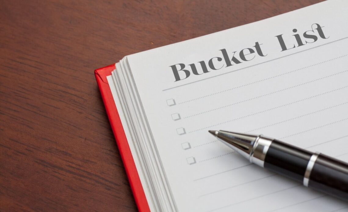 Bucket List on a notebook