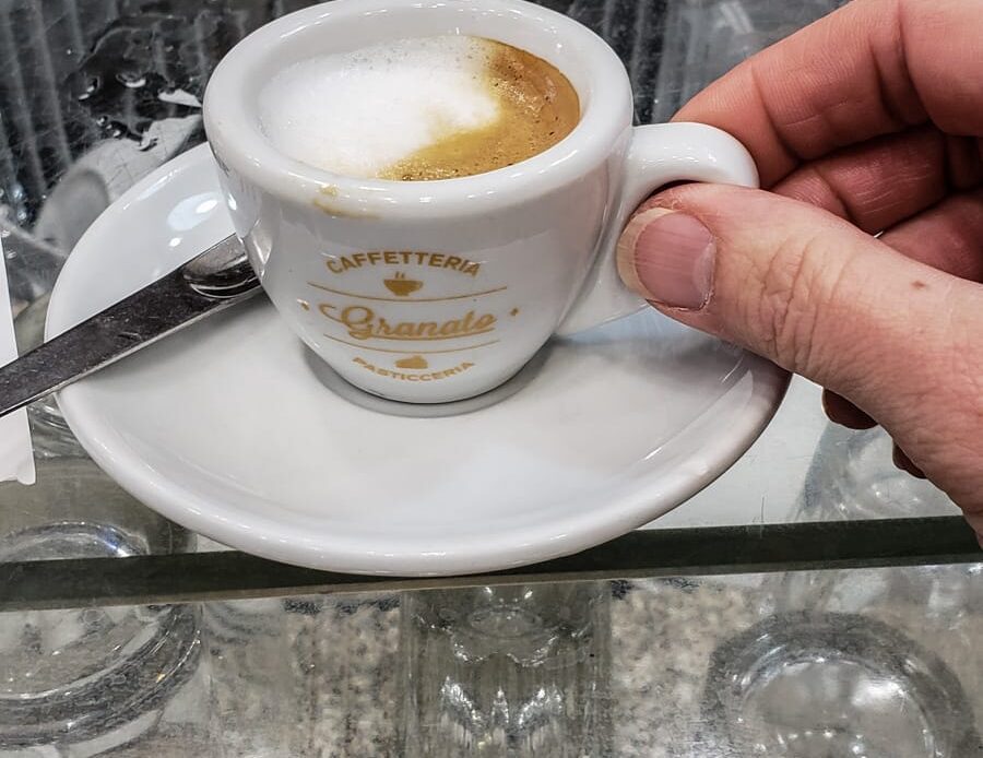 Start your Naples food day at a Italian cafe bar with an espresso like this one