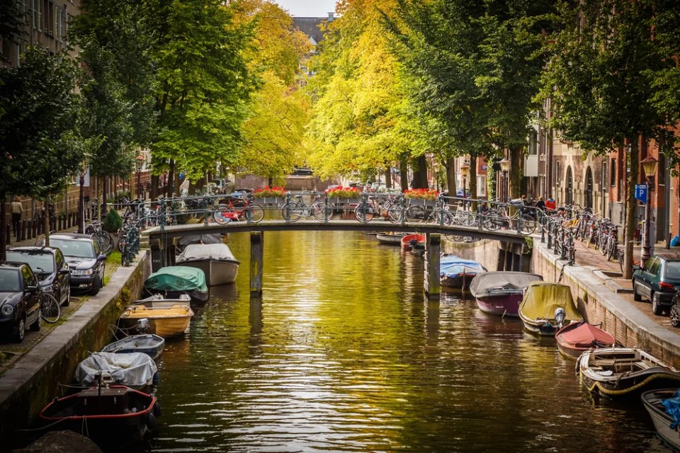 Bridge over canal in Amsterdam