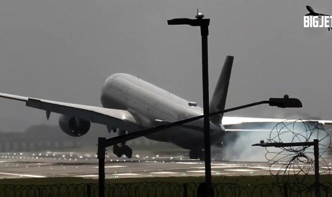 Watch: Plane struggles to land in high winds at London Heathrow | News