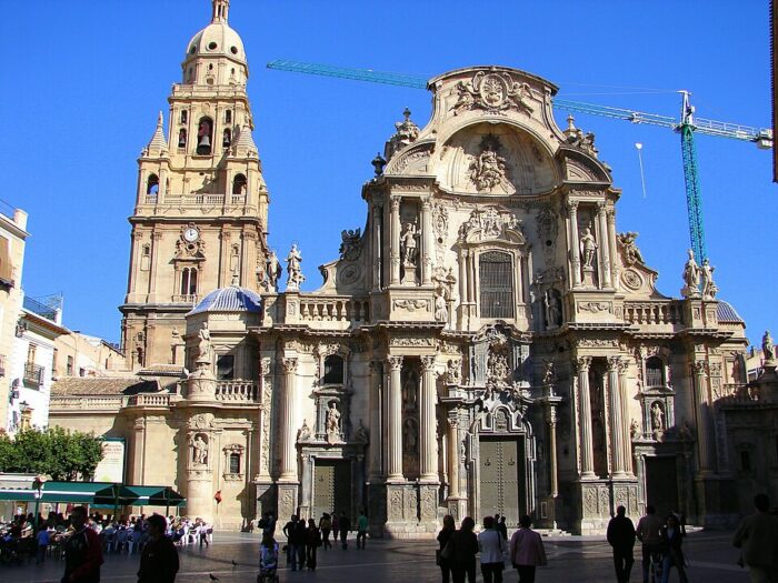 Front of the Catedral of Murcia. Photo: Ole Kristian Sandvik via Wikimedia cc