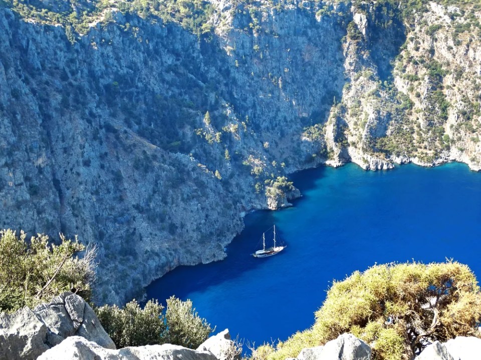 Butterfly valley deep gorge fethiye turkey