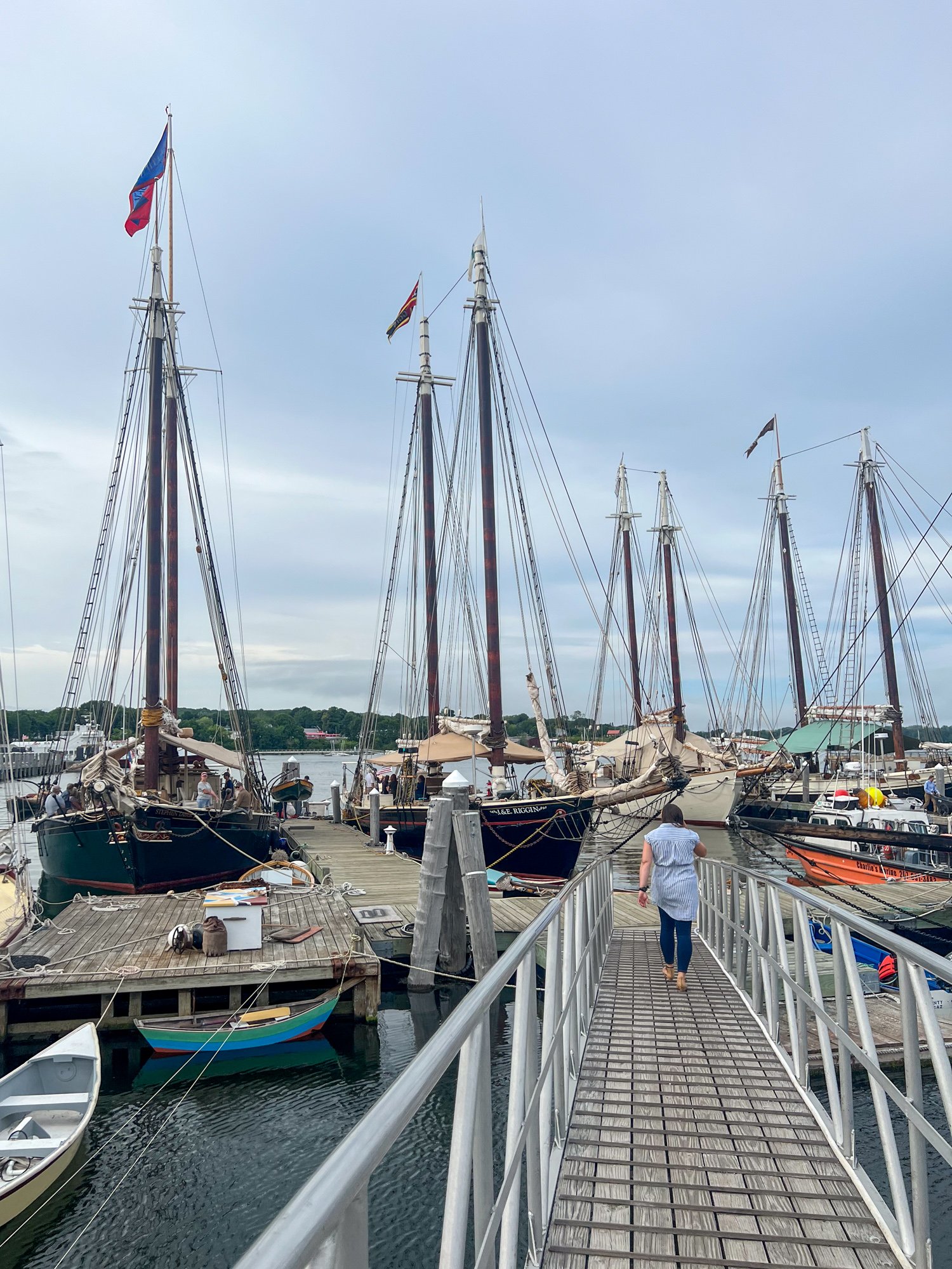 Five Maine windjammer cruises operate out of Rockland Harbor.