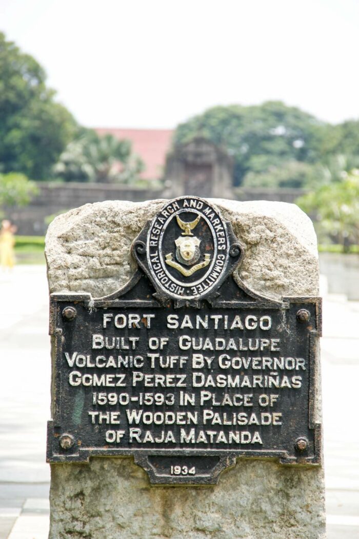 Fort Santiago Historical Marker