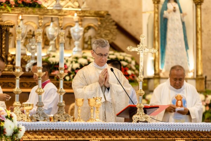 Most Reverend Charles John Brown during the canonical crowning of Nuestra Senora de la Asuncion photo via FB Page