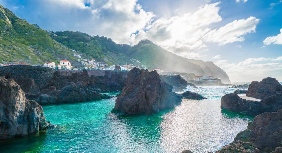 Coastline at Porto Moniz, Madeira island, Portugal