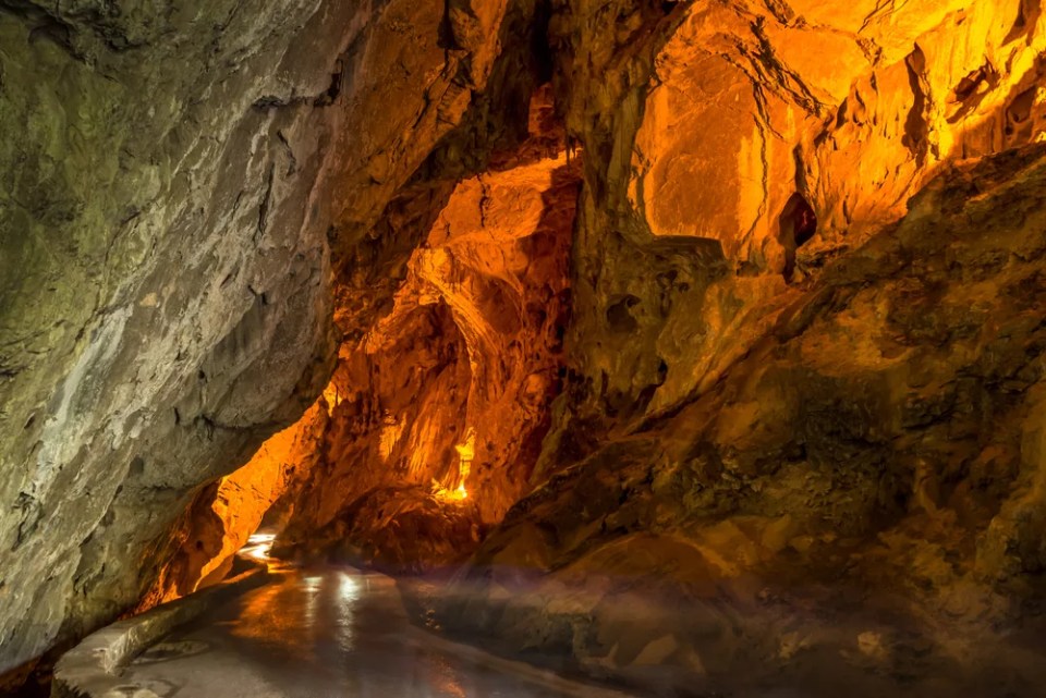 Through this cave is the only access to the village of Cuevas del Agua, Asturias