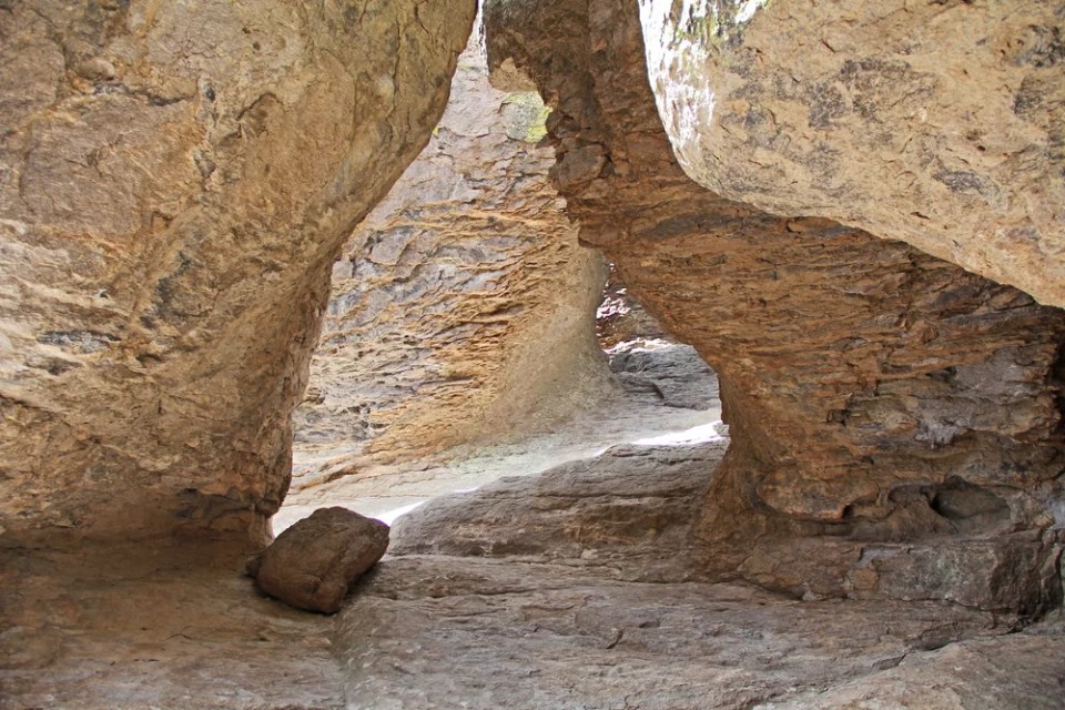Grotto Hoodoo Formations in Chiricahua National Monument, Arizona