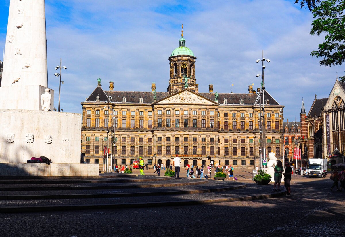Dam Square with Royal Palace of Amsterdam