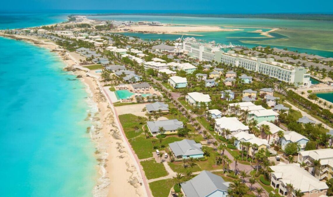 Aerial view of Hilton at Resorts World Bimini