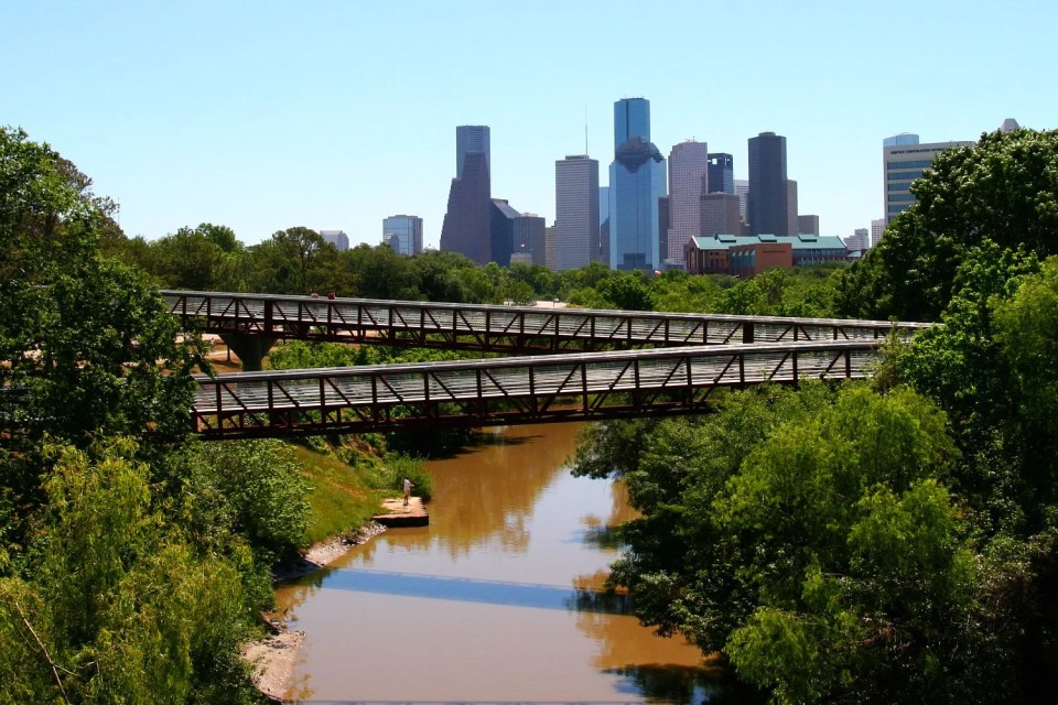 Rosemont Bridge over Buffalo Bayou - Houston TX