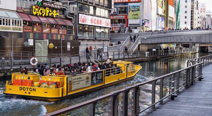 Tonbori River Cruise n Osaka Japan