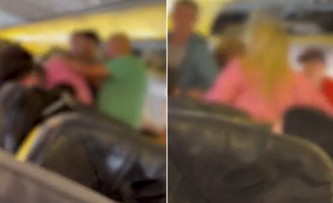 Children left in tears after ‘drunk’ woman starts brawling with passenger on Ryanair flight