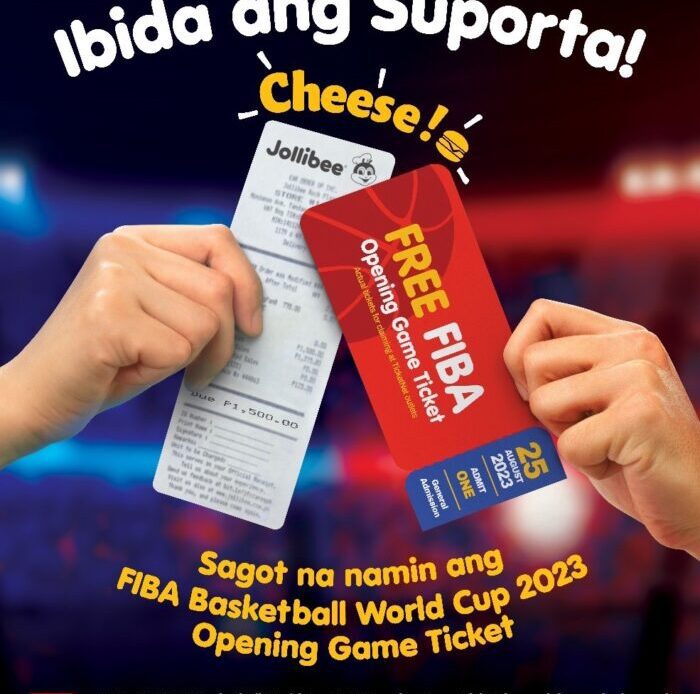 Jollibee is giving away FREE tickets to the FIBA Basketball World Cup 2023 Opening Game