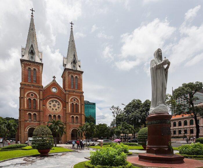 Notre-Dame Cathedral Basilica of Saigon by Diego Delso via Wikimedia cc