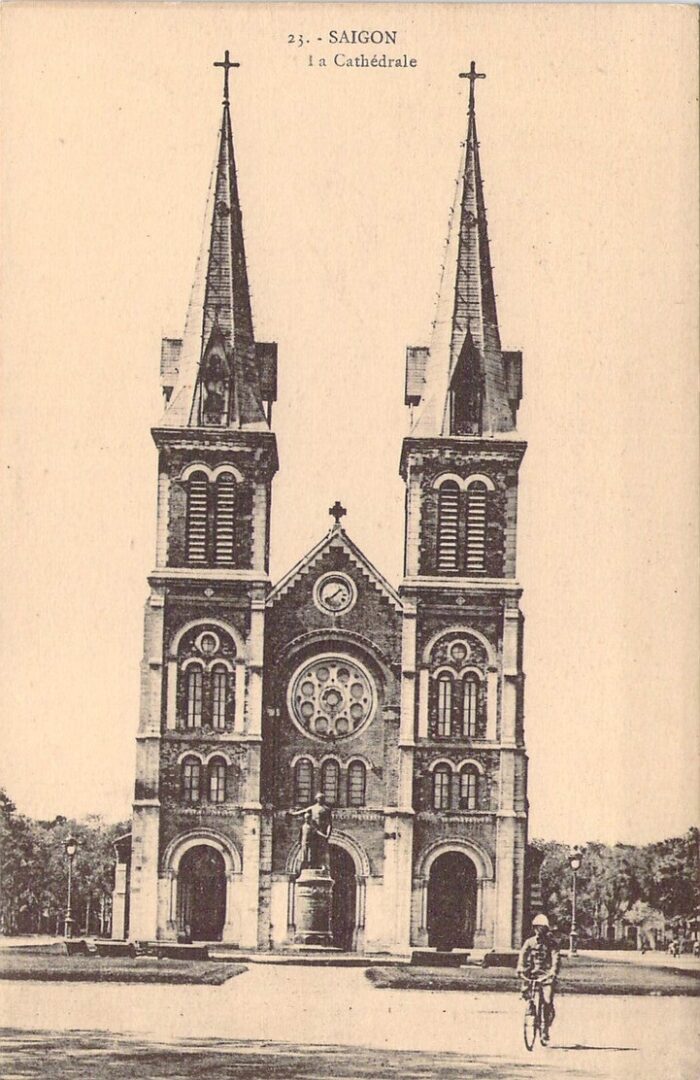 Old Postcard of Saigon Cathedral
