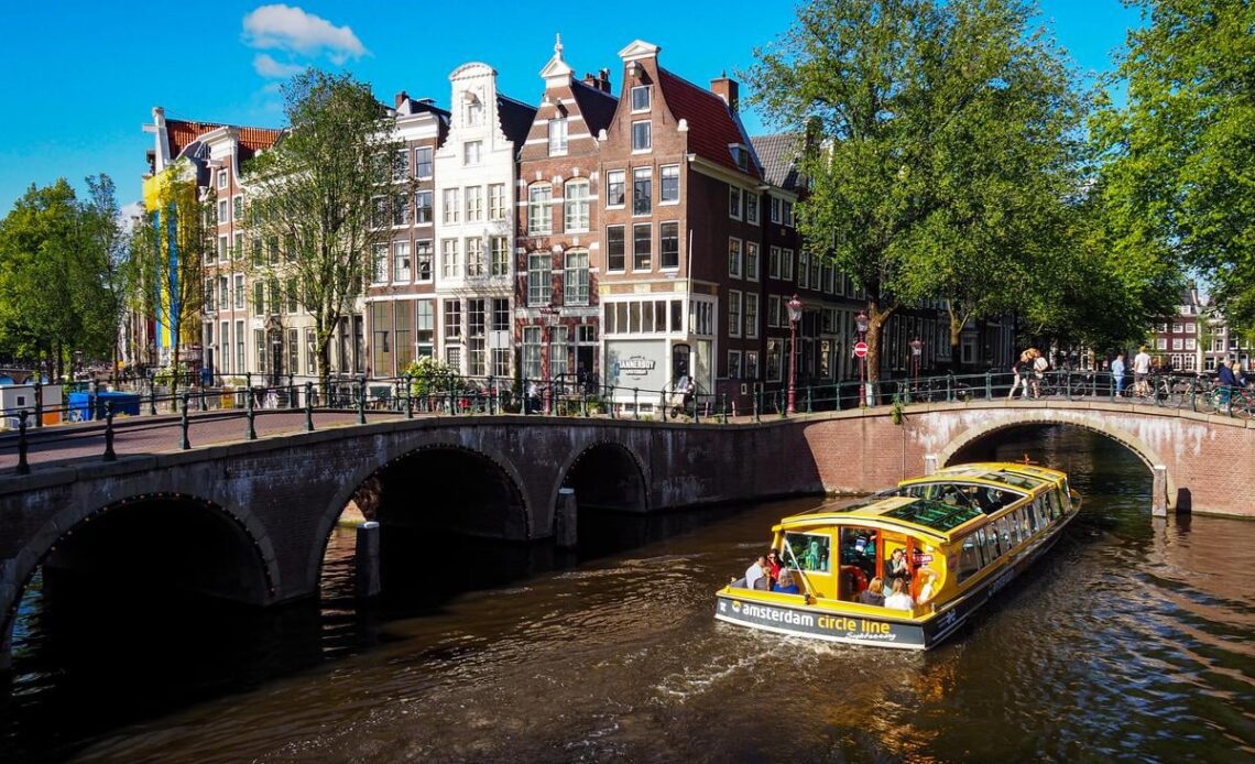 Picture-perfect Amsterdam cityscape