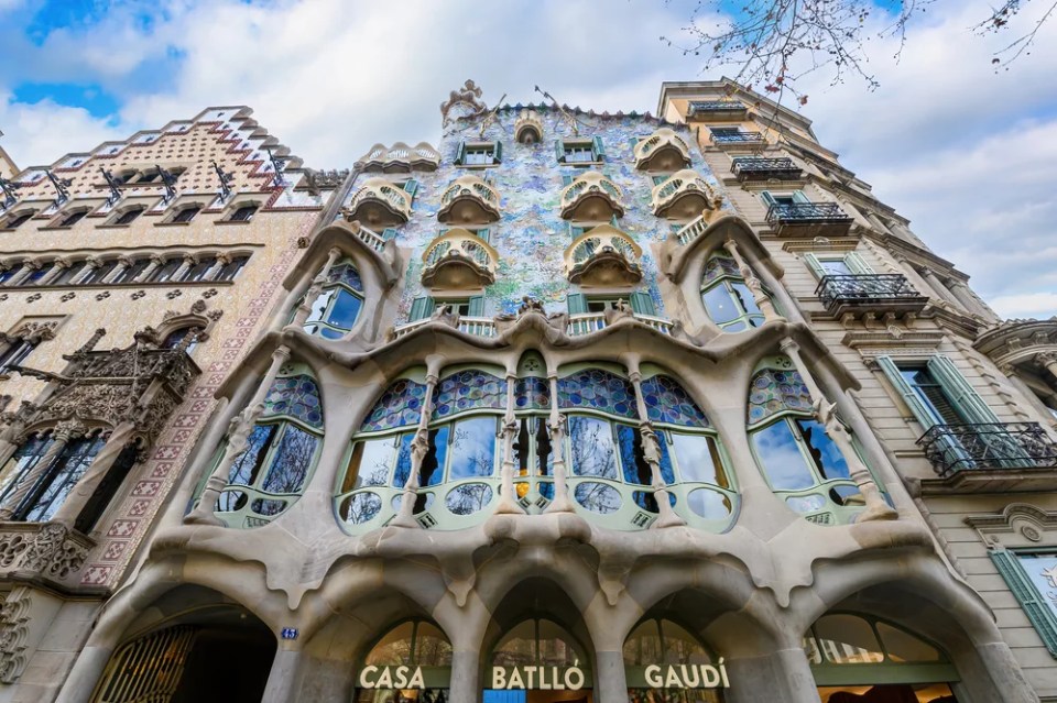 Barcelona, Spain. Casa Batllo in Barcelona. The house was built in 1877