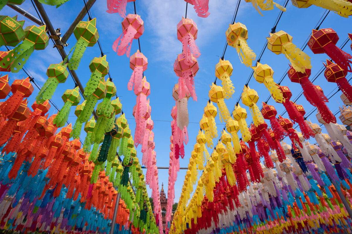 Hanging lanterns in Chiang Mai