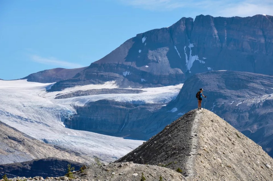 Hiking as high as you can for beautiful views in Yoho National Park, British Columbia, Canada.